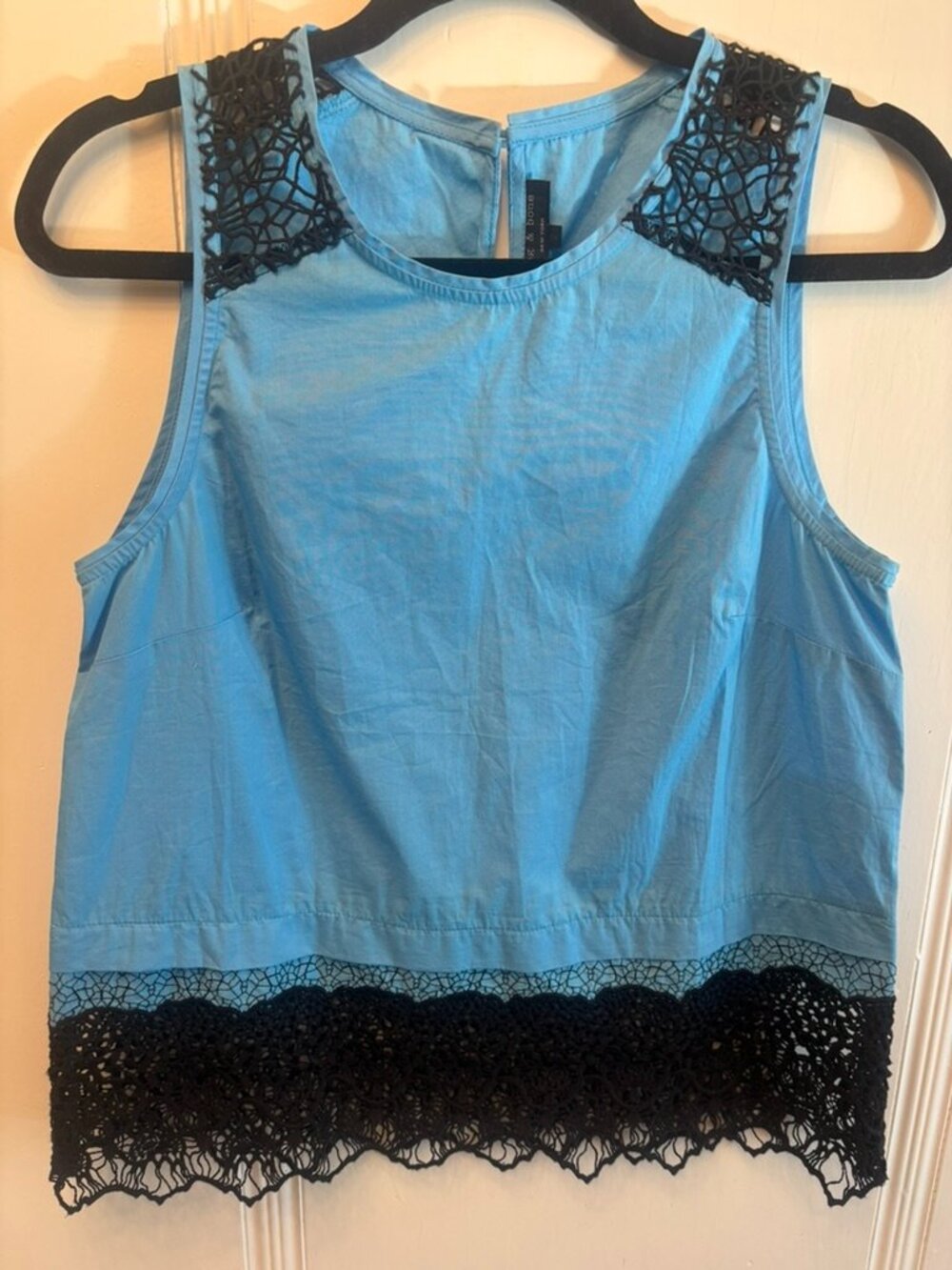Rag & Bone Blue and Black Lace Top- Size 2